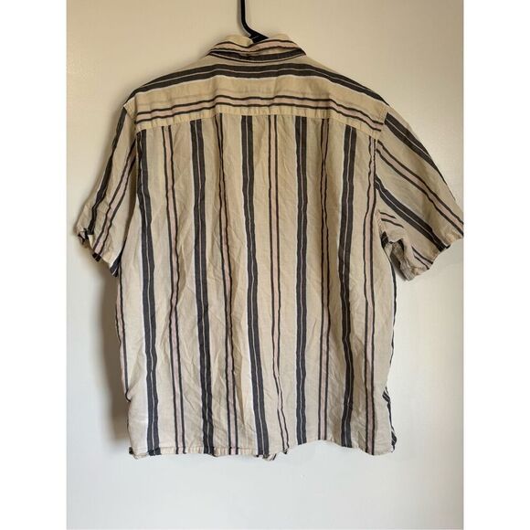 Banana Republic sz M Mens 100% Cotton Striped Standard Fit Collared Button Shirt - Picture 3 of 5